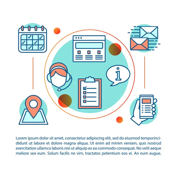 Kavram doğrusal vektör çizim iletişim 