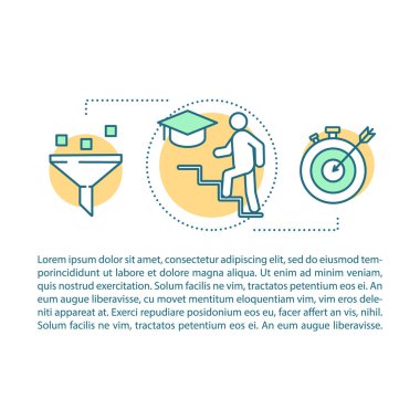 Akıllı hedef konsept illüstrasyon. Kendini geliştirme ve eğitim. 