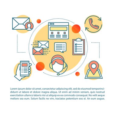 Bilgi Merkezi kavramı doğrusal illüstrasyon. 