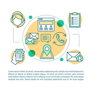 Müşteri destek, bakım hizmeti kavramı doğrusal illüstrasyon.