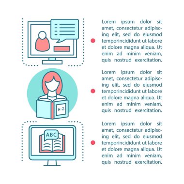 Makale sayfa vektör şablonu dil.