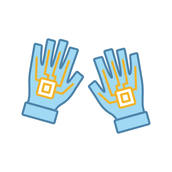 Handschoenen Kleur Pictogram — Stockvector