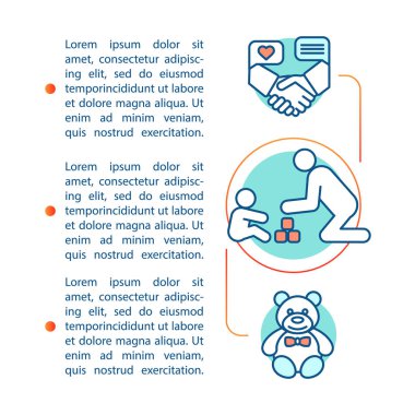 Hizmet kavramı doğrusal illüstrasyon Bebek Bakımı