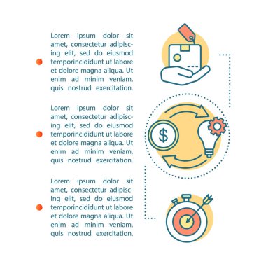 İş fikir makale sayfa vektör şablonu