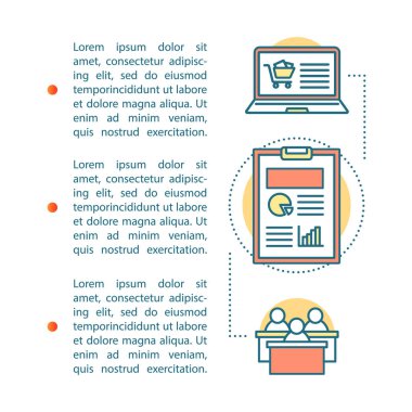 Internet salonu makale sayfa vektör şablonu