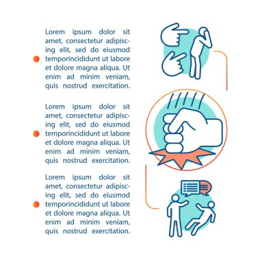 Çakışmaları makale sayfa vektör şablonu.