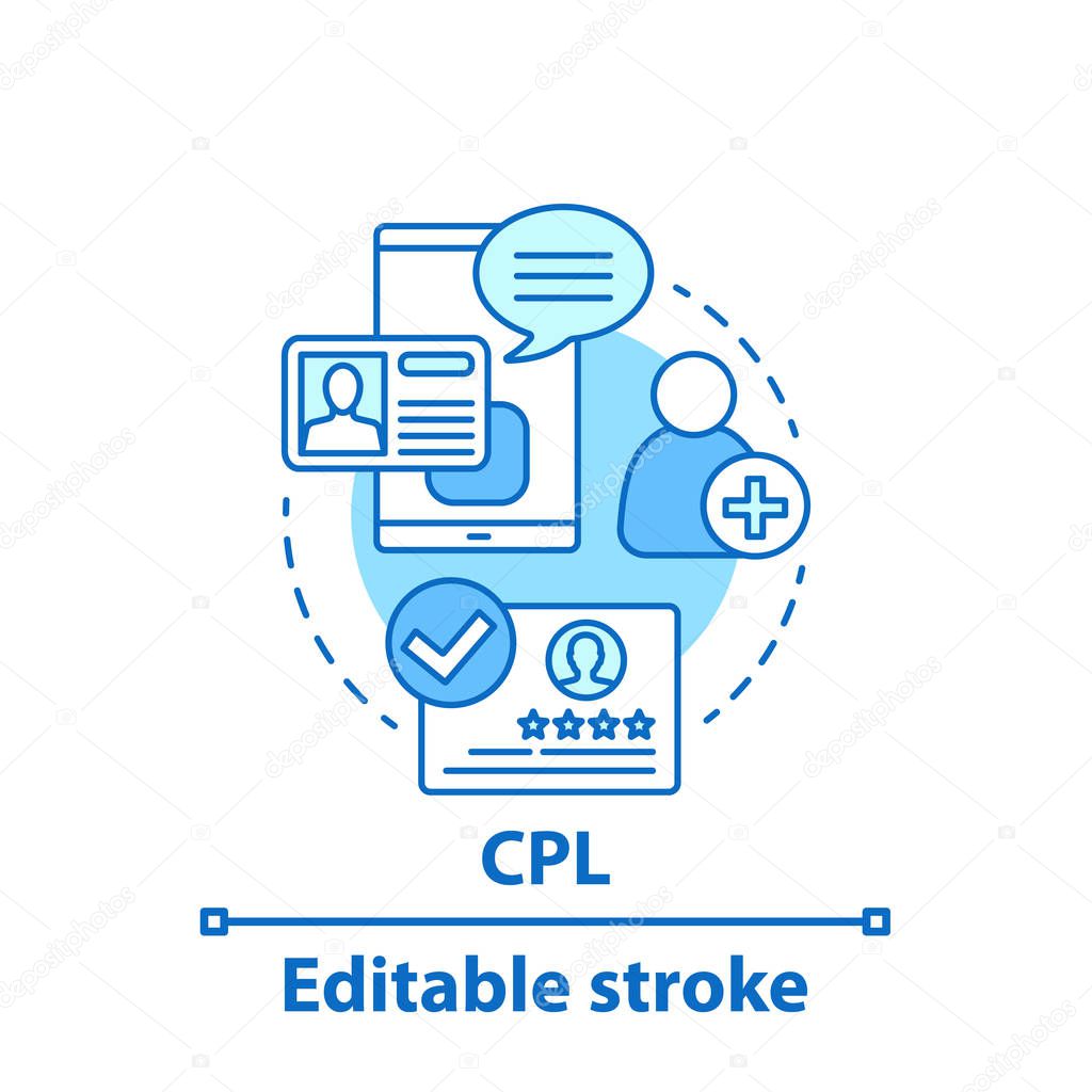 CPL concept icon on white background