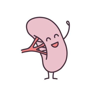 Mutlu insan dalak emoji renk simgesi. 