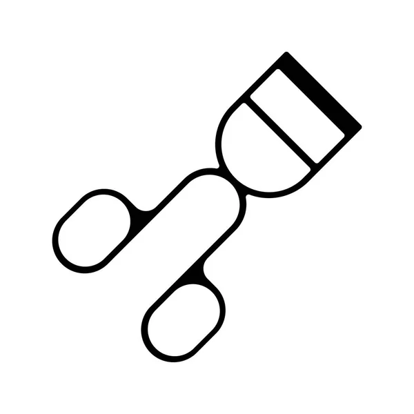 Wimpernzange Glyph Symbol — Stockvektor