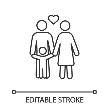 Çocuk destek doğrusal simgesi. 