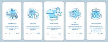 Otel onboarding mobil app sayfaları ekranlar Hizmetleri