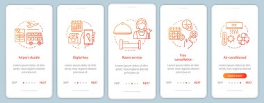 Otel onboarding mobil app sayfaları ekranlar Hizmetleri
