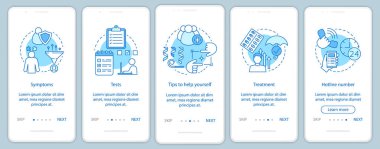 Ekranlar onboarding mobil app üstesinden depresyon sayfaları