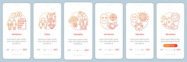Ekranlar ilişki duygular onboarding mobil app sayfaları
