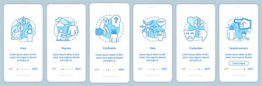 Ekranları kötü duygular onboarding mobil app sayfaları