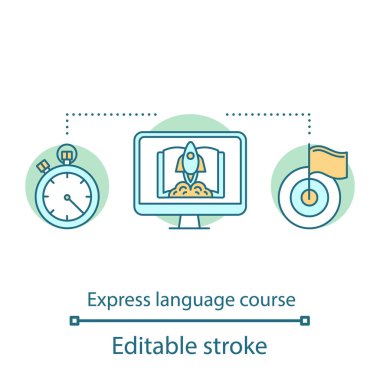 Dil kursu yeni başlayanlar kavramı simge için hızlı. 