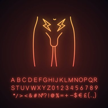 Prostat kanseri neon ışığı simgesi. 