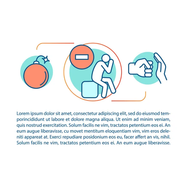 Denetim kavramı doğrusal illüstrasyon duygu öfke,.