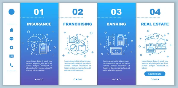 Banking onboarding mobile app pages screens