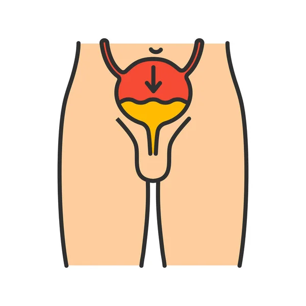 Icône Couleur Incontinence Urinaire Urination Involontaire Une Énurésie Fuites Urine — Image vectorielle