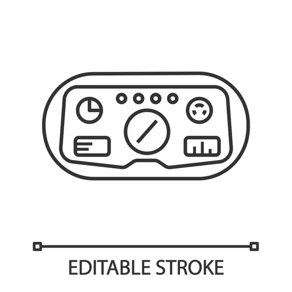 Auriculares Icono Lineal Hud Expositor Frontal Ilustración Línea Delgada Interfaz — Archivo Imágenes Vectoriales