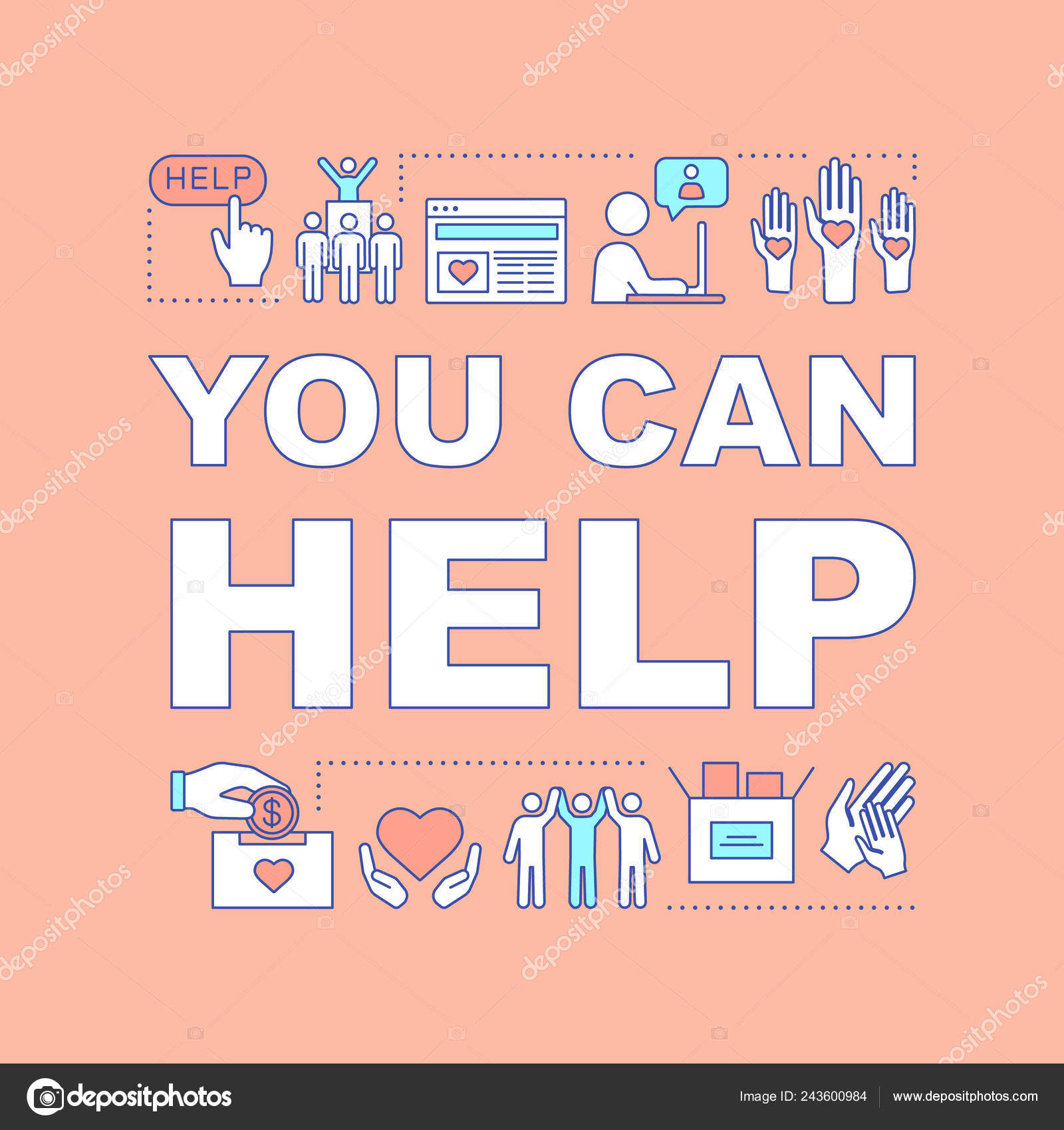 Volunteering Abroad Program Word Concepts Banner Nonprofit