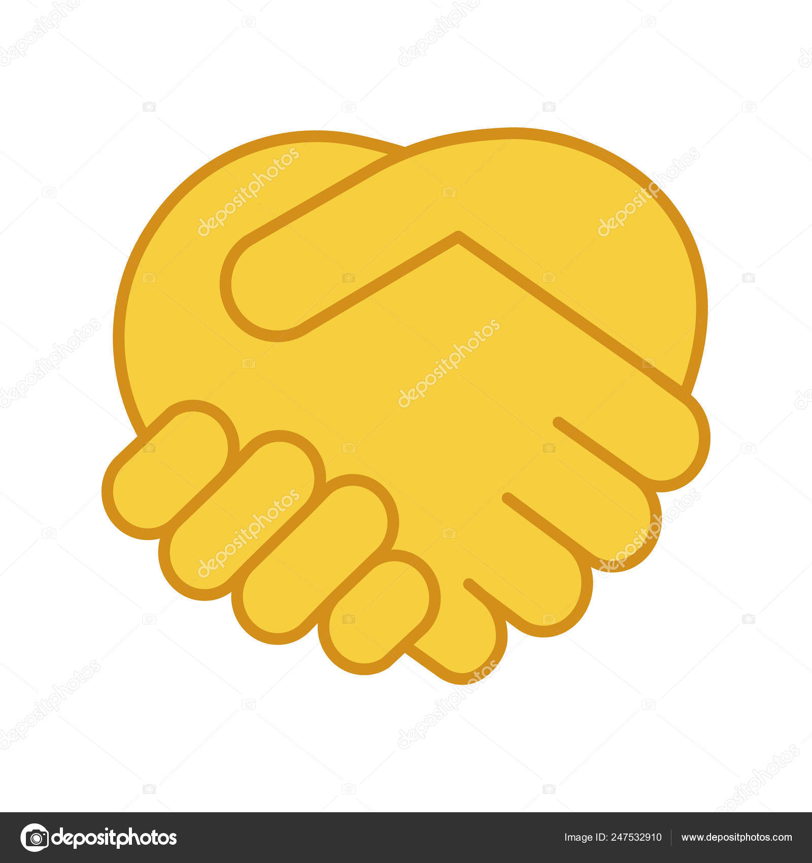 Handshake Vector Icon Isolated Partnership Hand Emoji Illustration