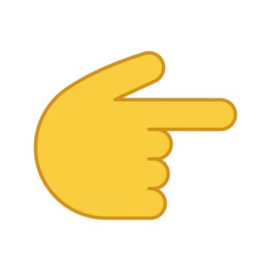 el jest emoji, vektör çizim 