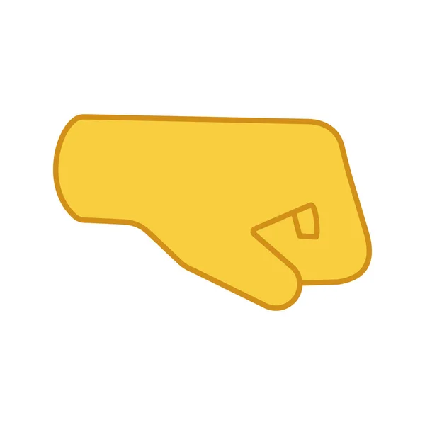 Högra Näve Emoji Färgikonen Höger Näve Fist Bula Brofist Isolerade — Stock vektor