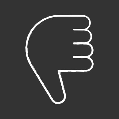 Başparmak aşağı emoji tebeşir simgesi
