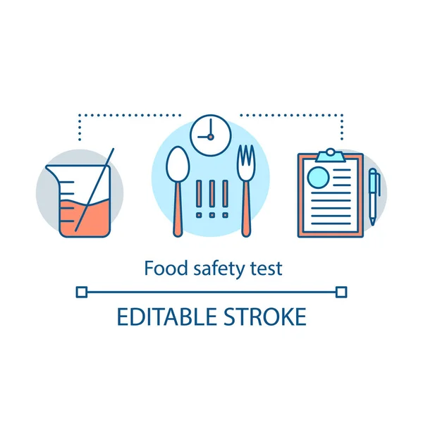 Icona del concetto di test di sicurezza alimentare — Vettoriale Stock