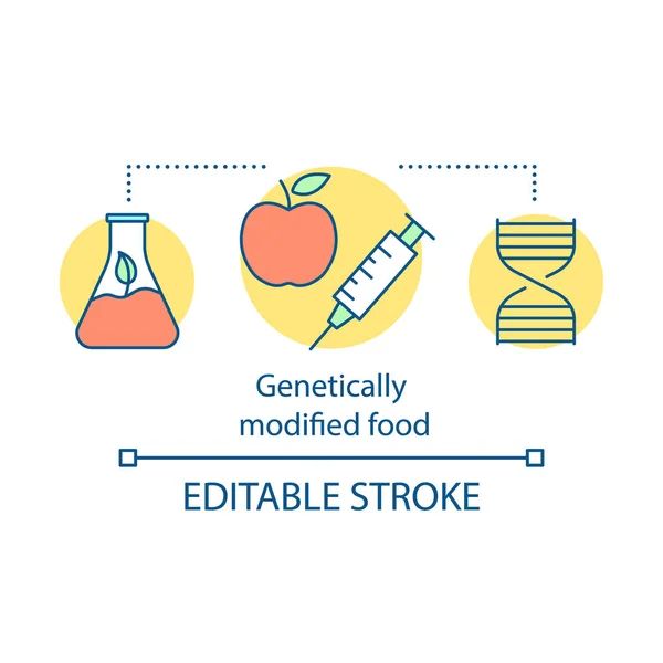 Icona del concetto di alimento geneticamente modificato — Vettoriale Stock