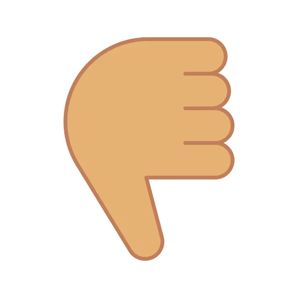 Ikon warna emoji Thumbs down - Stok Vektor