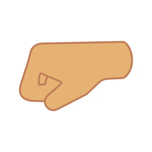 Linker vuist emoji kleur pictogram — Stockvector