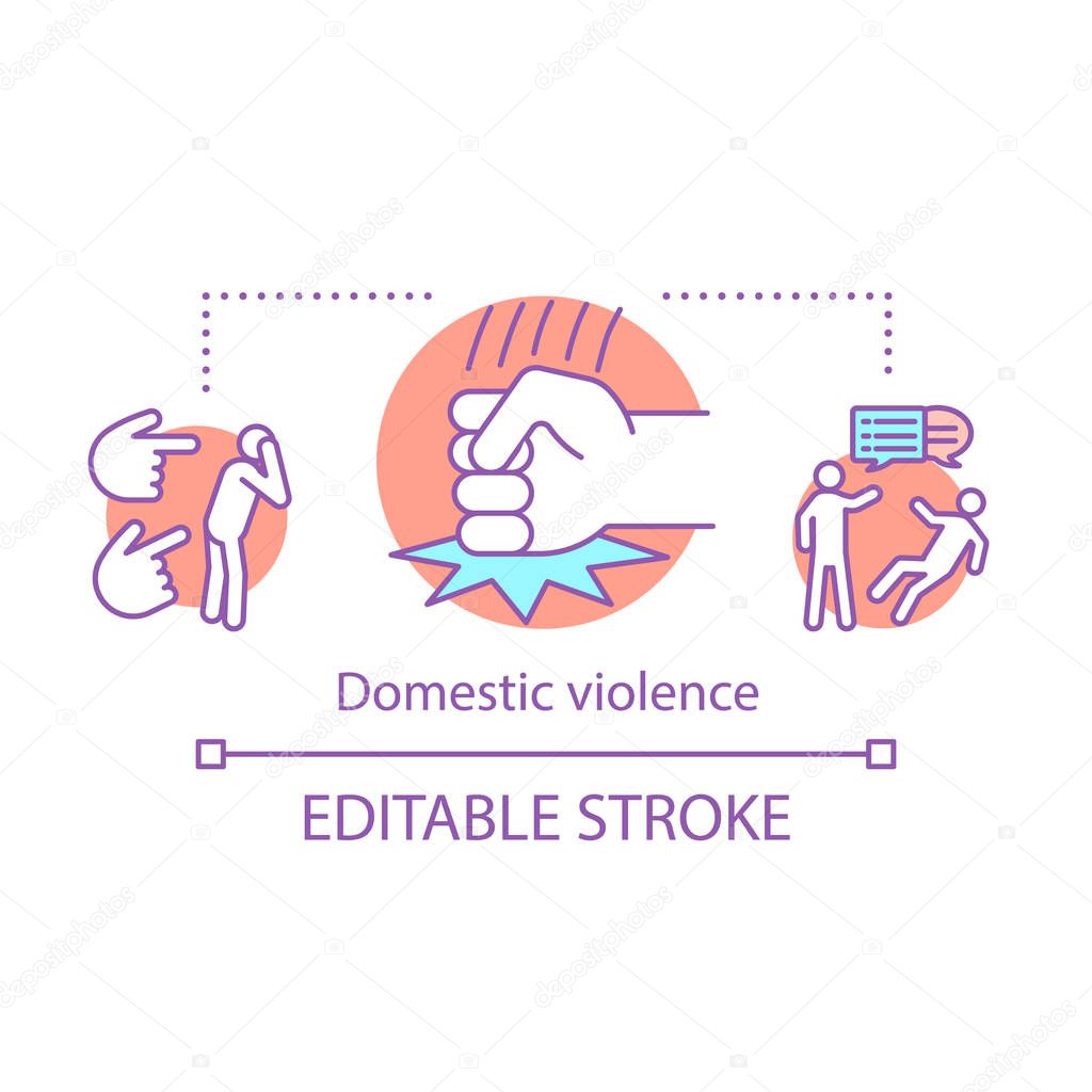 Domestic violence assessment concept icon