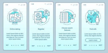 Dating Online onboarding mobil app ekran