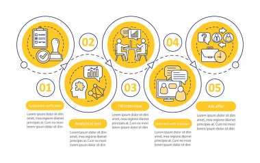 Olay işlem vektör Infographic şablonu