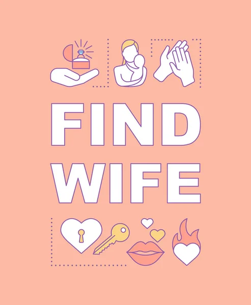 Find wife word concepts banner — Stock Vector