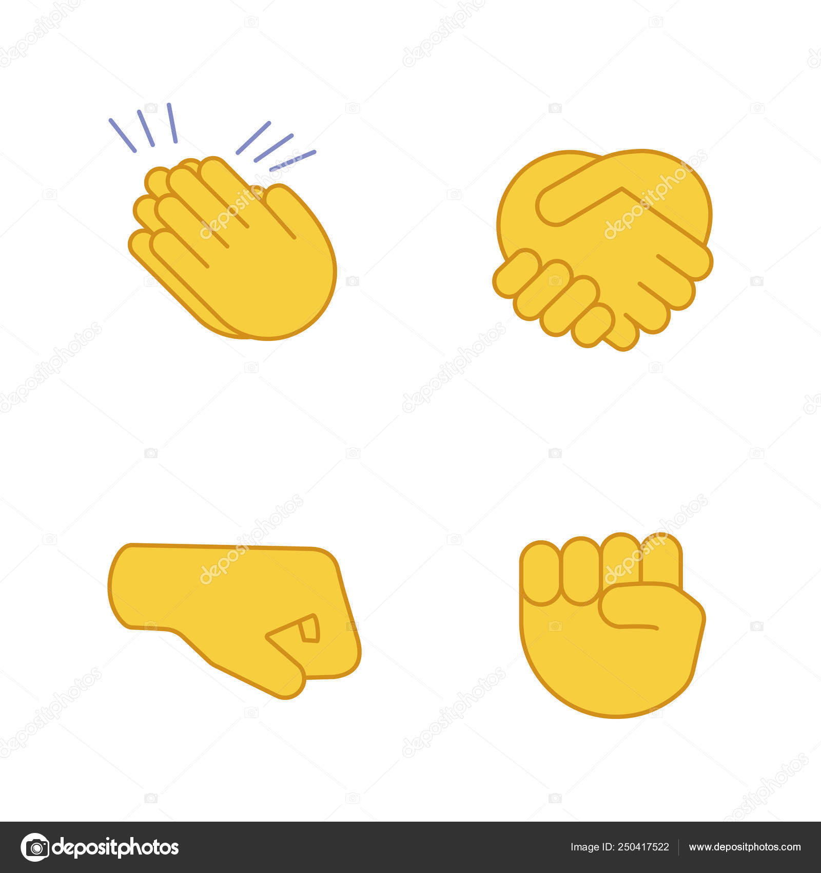 Handshake emoji vector isolated illustration. Handshake emoticon