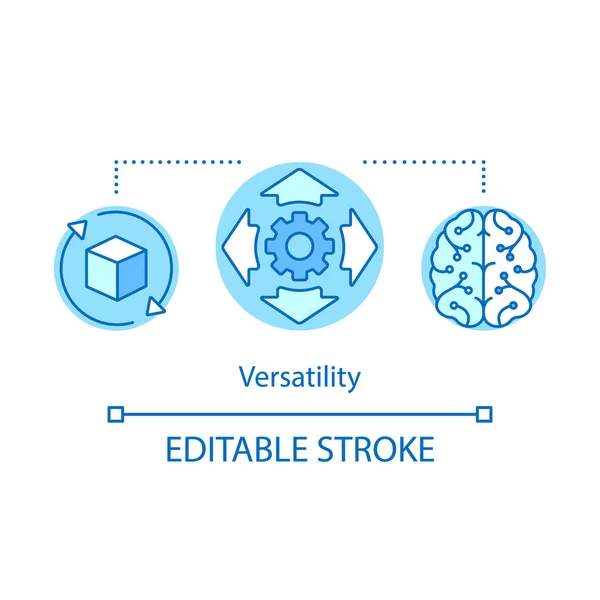 Versatility Advantage Concept Icon Multidirectional Arrows Brainstorm Business Strategy Benefit — Stock Vector