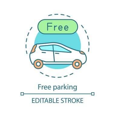 Ücretsiz Otopark kavramı simgesi