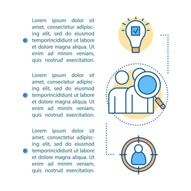 Yetenek edinme makale sayfa vektör şablonu
