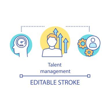 Yetenek yönetimi program kavramı simgesini