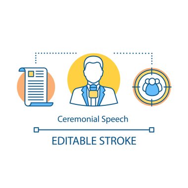 Tören konuşma kavramı simgesini