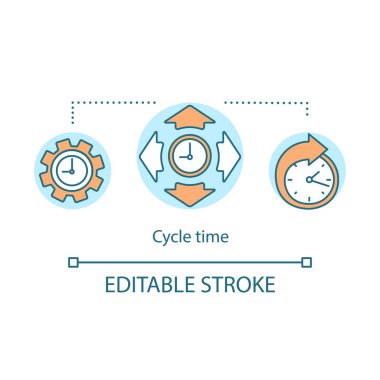 Döngüsü saat kavramı simgesini