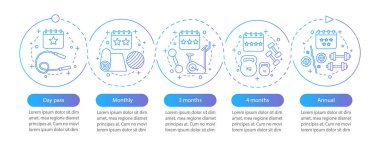 Fitness abonelik vektör Infographic şablonu