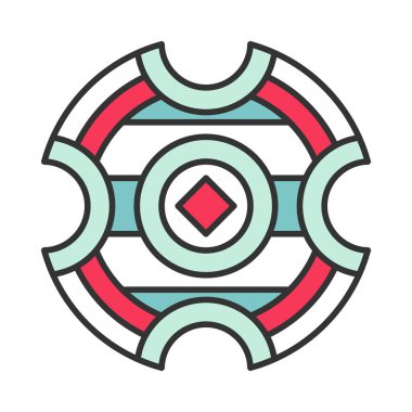 Ortaçağ savaş kalkanı renk simgesi