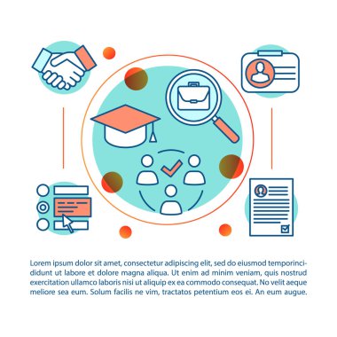 İstihdam kavramı doğrusal illüstrasyon