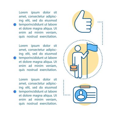 Kariyer büyüme makale sayfa vektör şablonu
