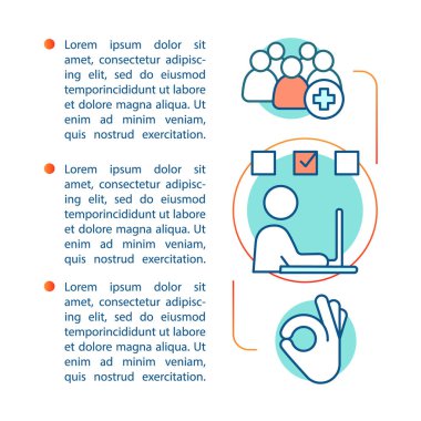 Becerileri analiz makale sayfa vektör şablonu